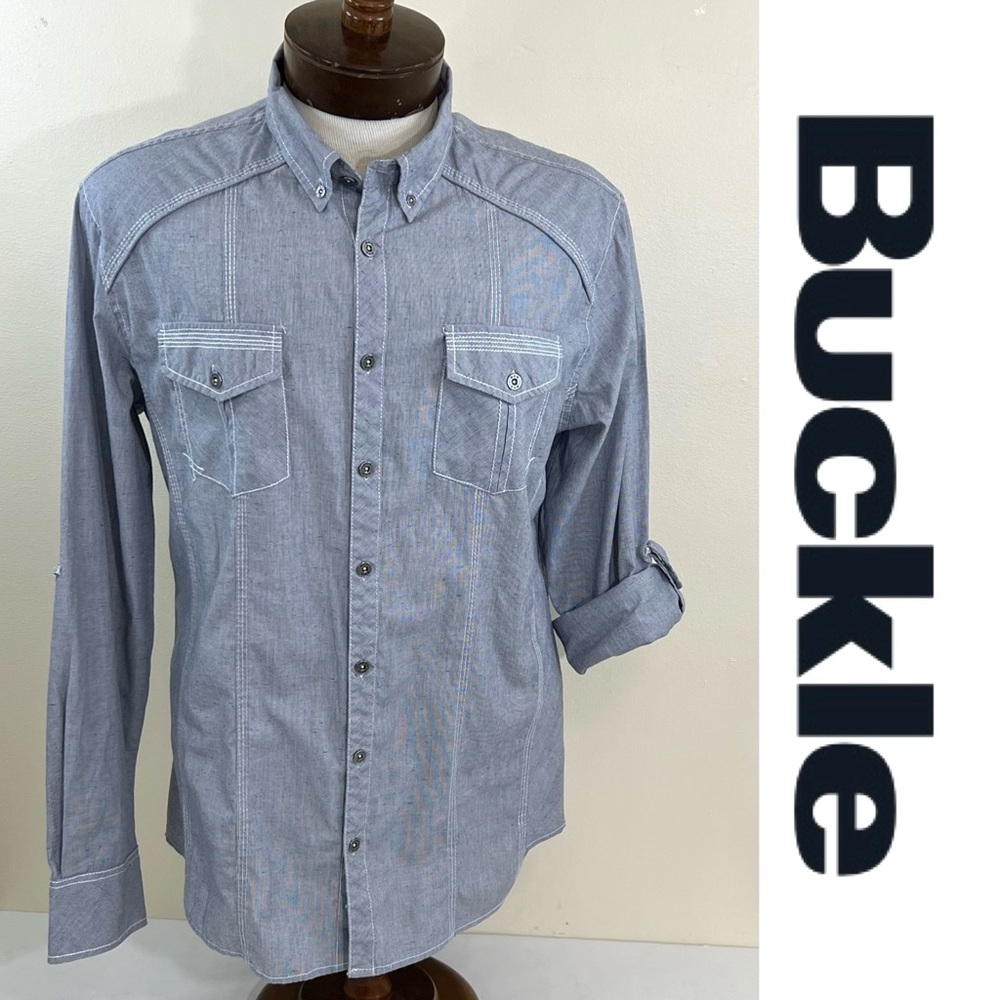 Buckle Men’s Athletic Fit Button Down Shirt - Picture 8 of 8